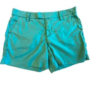 Level 99 Cindie Linen Short- Teal Green- Size 29